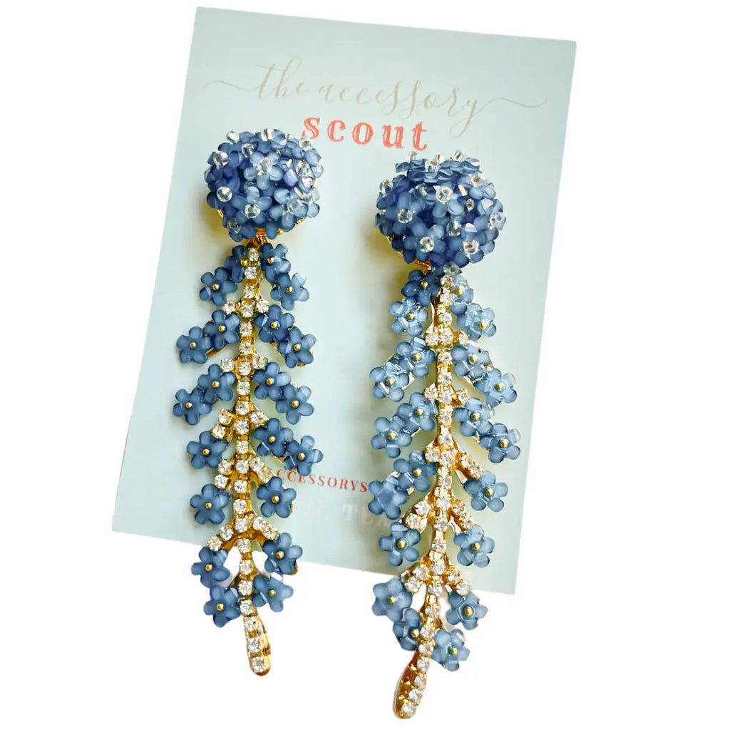 Marie Earrings Jewelry Peacocks & Pearls Blue  