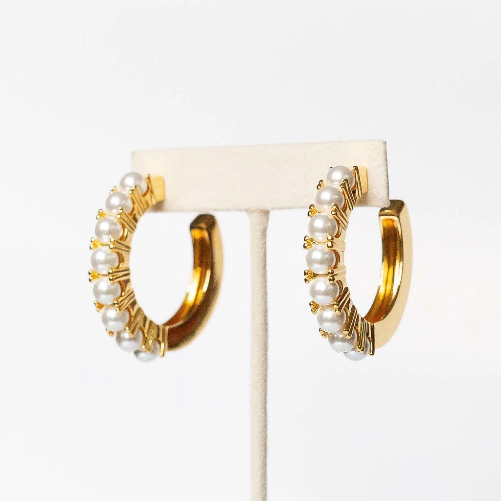 Effie Hoop Jewelry Peacocks & Pearls Gold/Pearl  