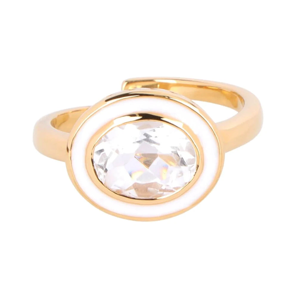 Galaxy Ring Jewelry BuDhaGirl Gold White  