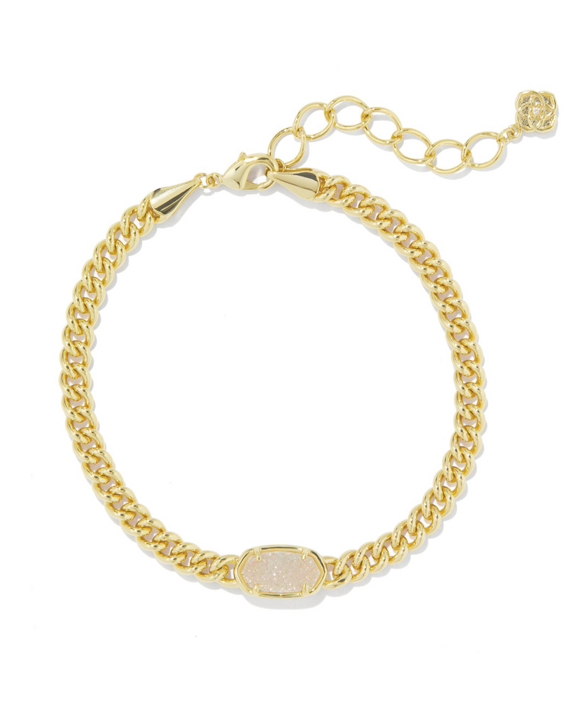 Grayson Delicate Link Chain Bracelet Jewelry Kendra Scott Gold Iridescent Drusy  