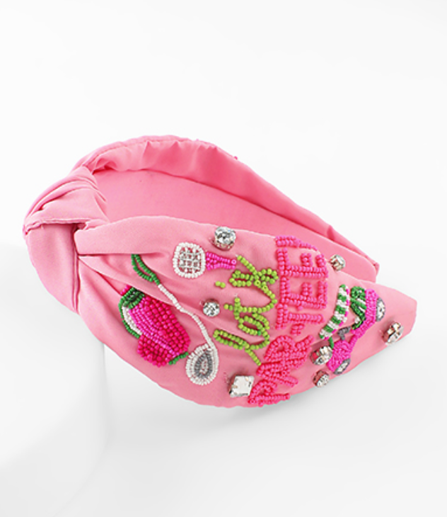 Let's Par-Tee Headband Accessories Peacocks & Pearls Pink  