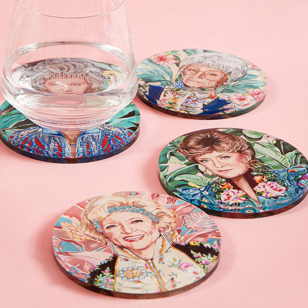 Golden Gals Coasters (set of 4) Home Tart by Taylor   