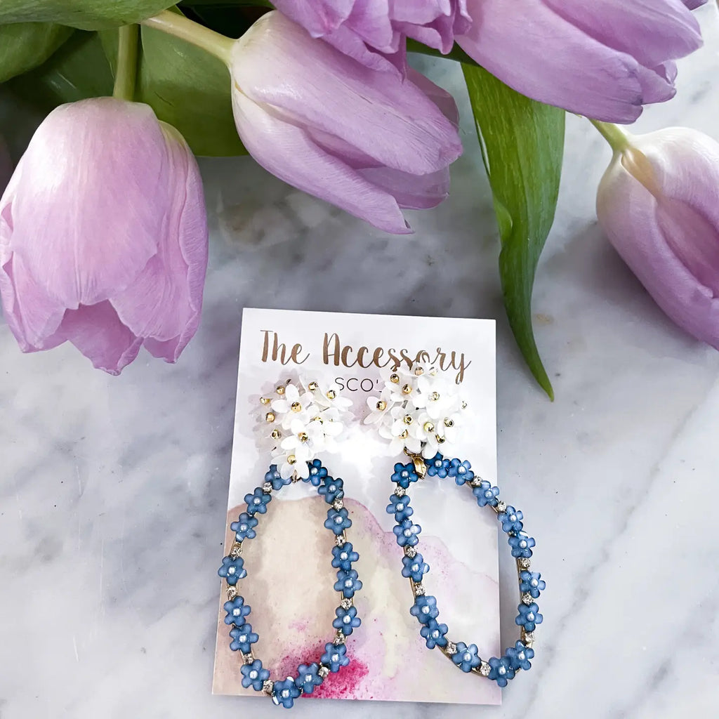 Haley Earrings Jewelry Peacocks & Pearls Blue  