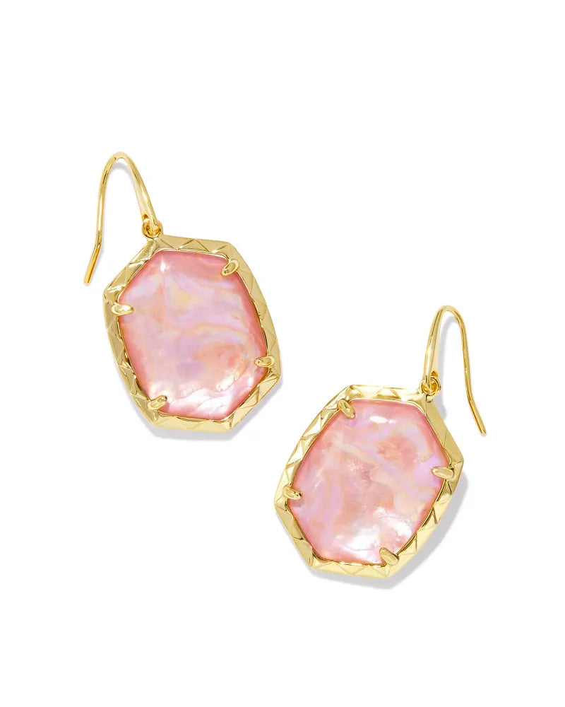 Daphne Drop Earring Jewelry Kendra Scott Gold Light Pink Abalone  