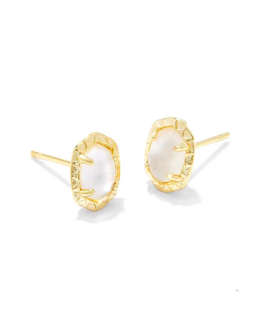 Daphne Stud Jewelry Kendra Scott Gold Ivory Mother of Pearl  