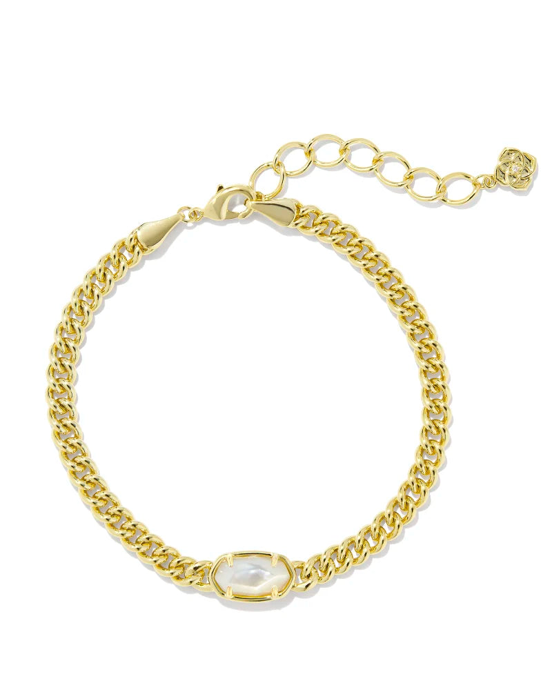 Grayson Delicate Link Chain Bracelet Jewelry Kendra Scott Gold Ivory Mother of Pearl  