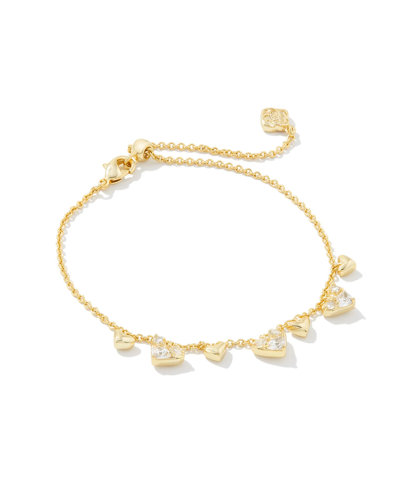 Haven Heart Crystal Chain Bracelet Jewelry Kendra Scott Gold  