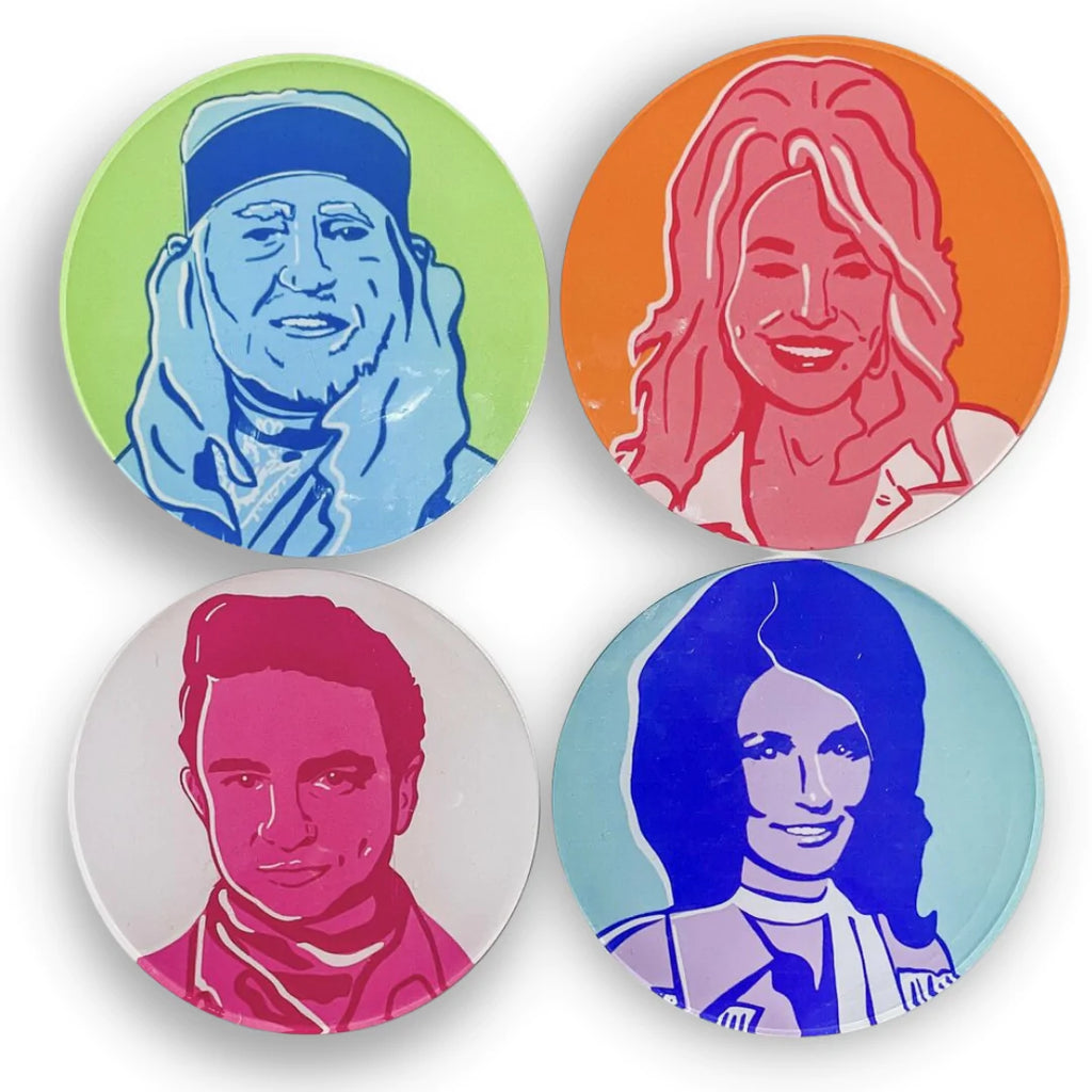Country Legends Coasters (set of 4) Home Tart by Taylor   