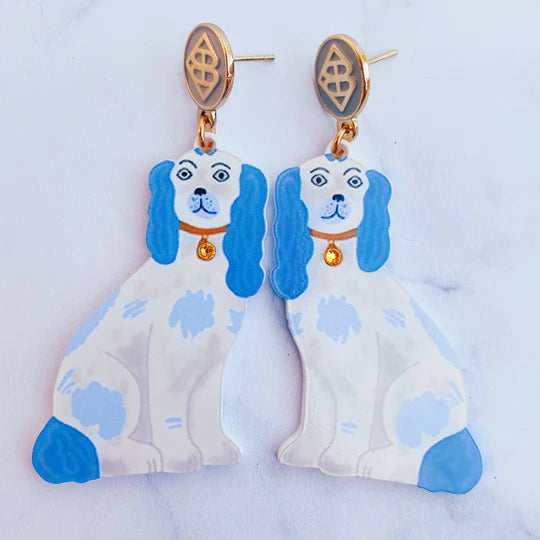 Staffordshire Spaniel Earrings Jewelry Brianna Cannon   