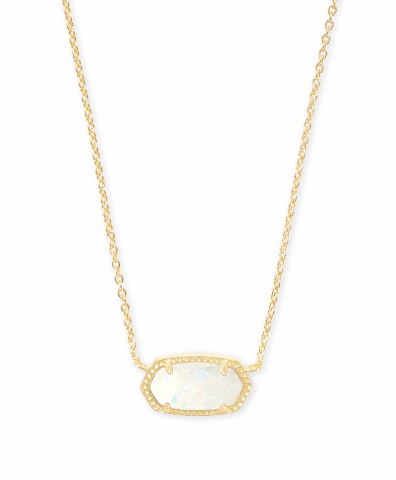 Elisa Opal Necklace Jewelry Kendra Scott Gold White Kyocera Opal  