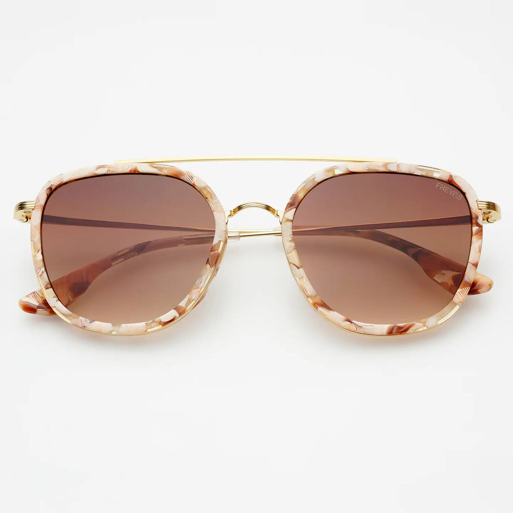 Weston Round Sunglasses Accessories Freyrs Pink Pearl/Brown