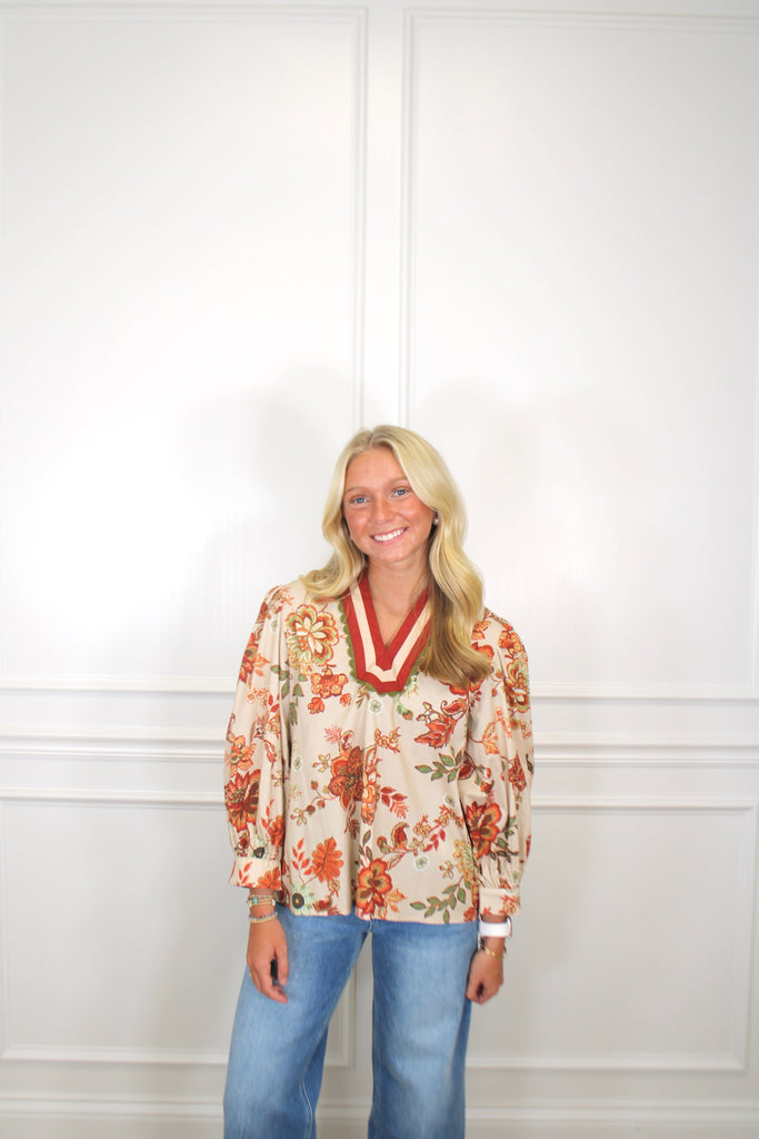 The Tessa Blouse Clothing Peacocks & Pearls