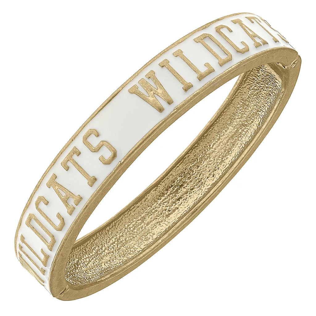Kentucky Wildcats Enamel Bangle Jewelry Peacocks & Pearls White