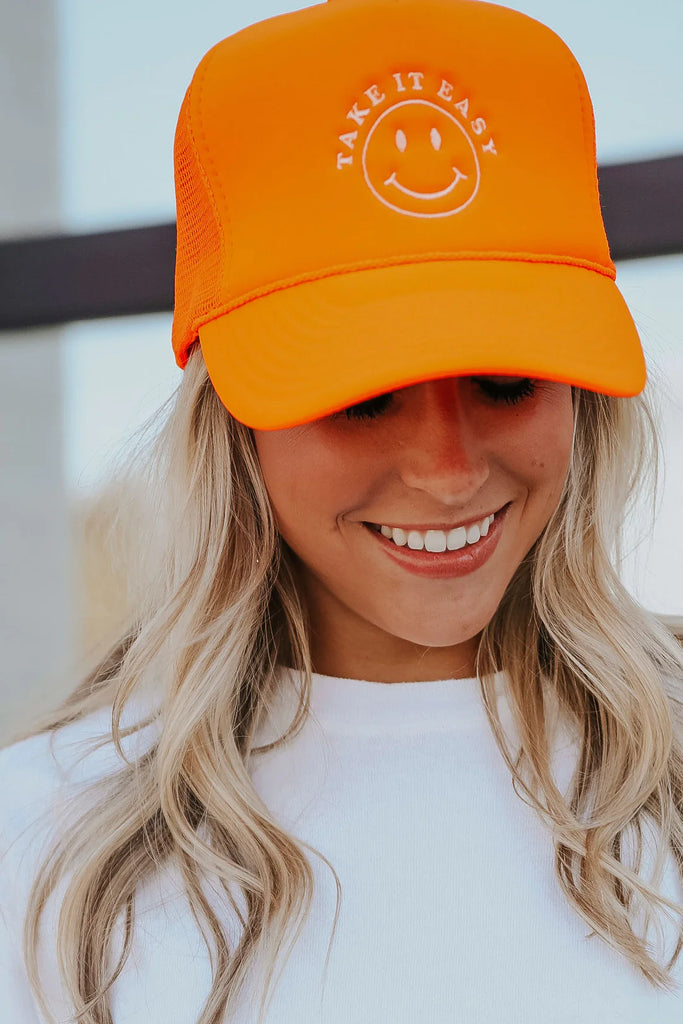 Take It Easy Trucker Accessories Peacocks & Pearls Orange  