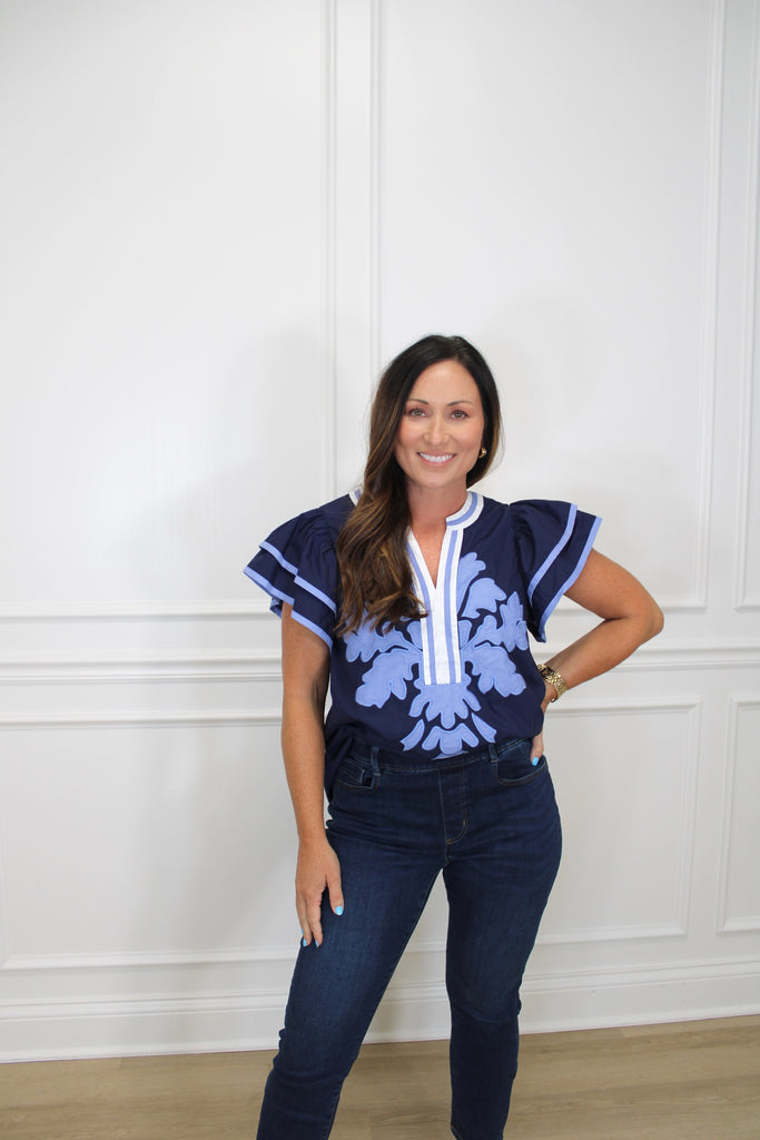 Kelsie Blouse Clothing Peacocks & Pearls