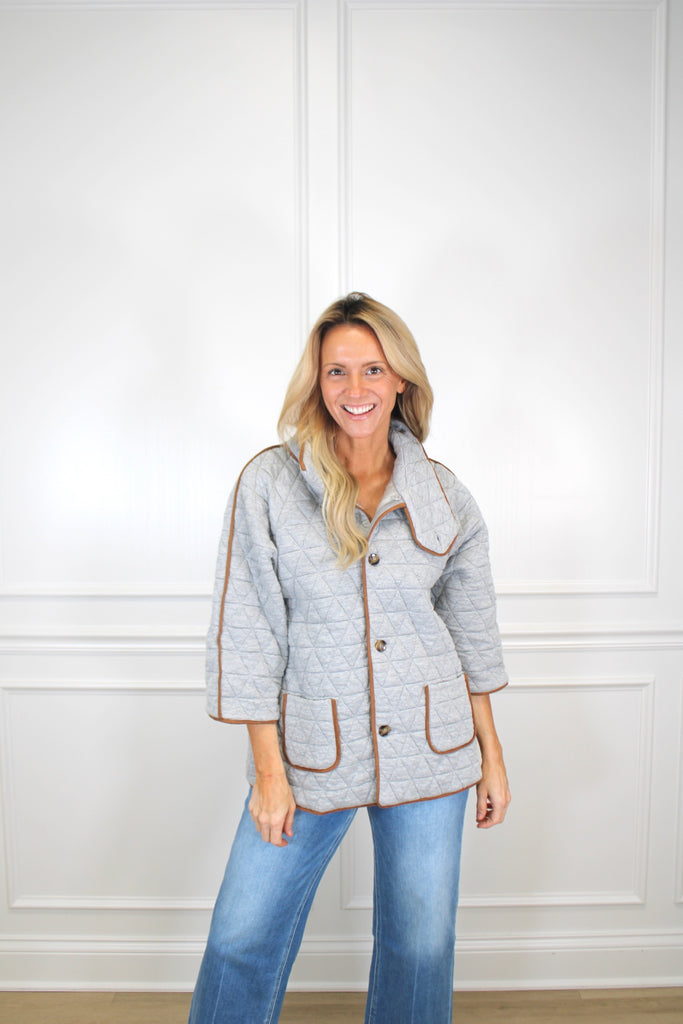 Collins Quilted Jacket Clothing Peacocks & Pearls