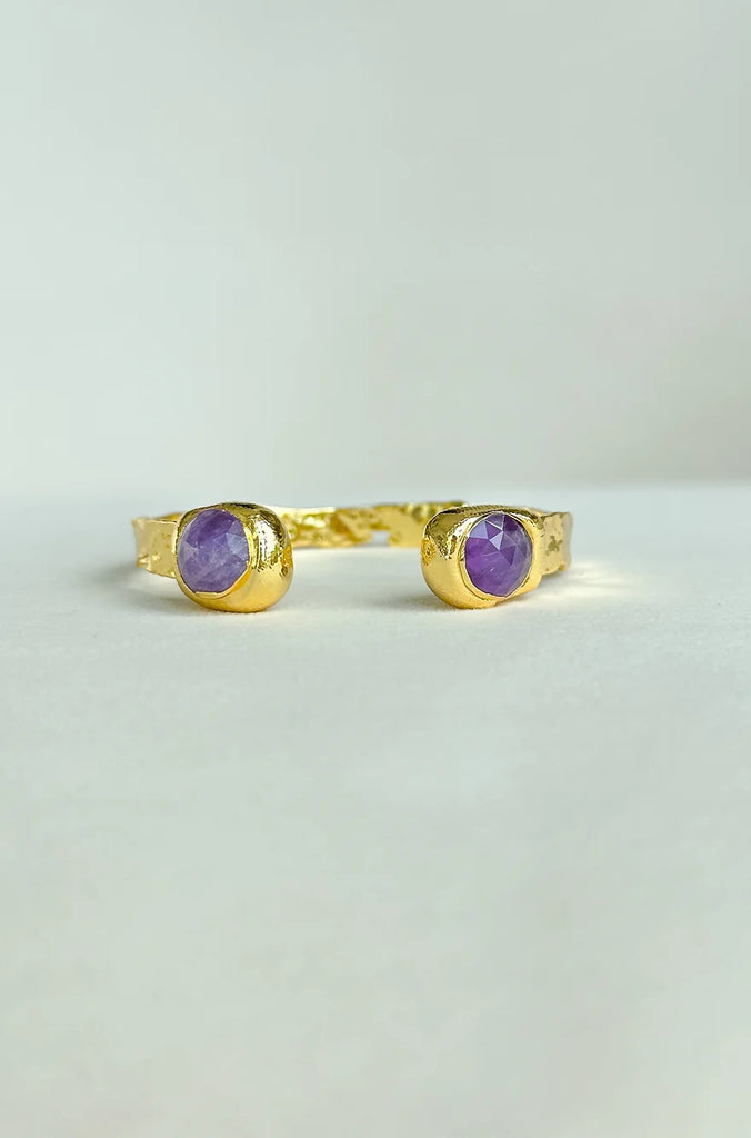 Misty Cuff Jewelry Peacocks & Pearls Amethyst  