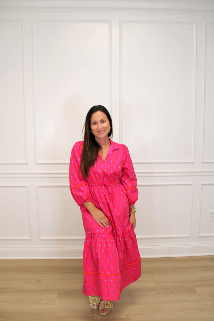 Vaila Floral Dress Clothing Peacocks & Pearls