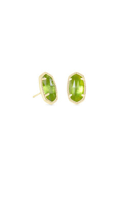 Ellie Stud Jewelry Kendra Scott Gold Peridot Illusion  