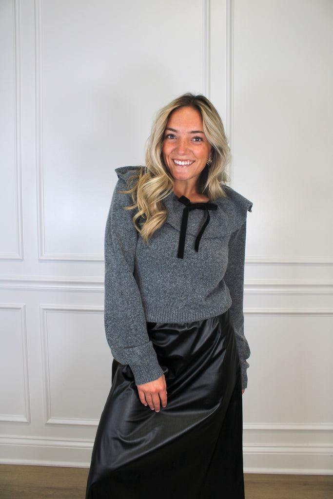 Myra Ruffle Neck Sweater Clothing Peace