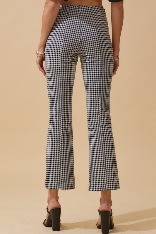 Fit & Flare Checkered Pant Clothing Peacocks & Pearls   