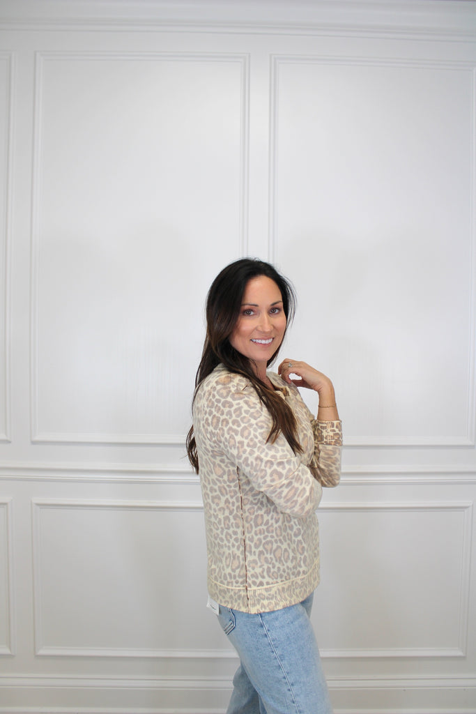 Nala Leopard Cardigan Clothing Peacocks & Pearls