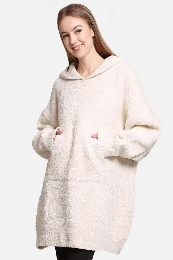 Coziest Companion Snuggie Sale Peacocks & Pearls Ivory One Size