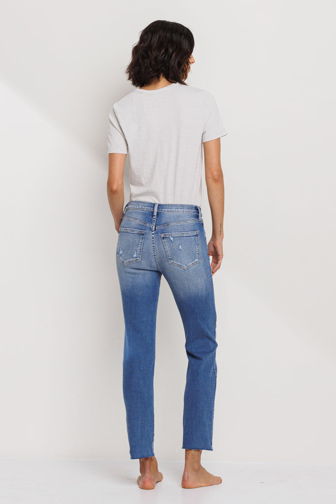 High Rise Slim Straight Jean Clothing Peacocks & Pearls   