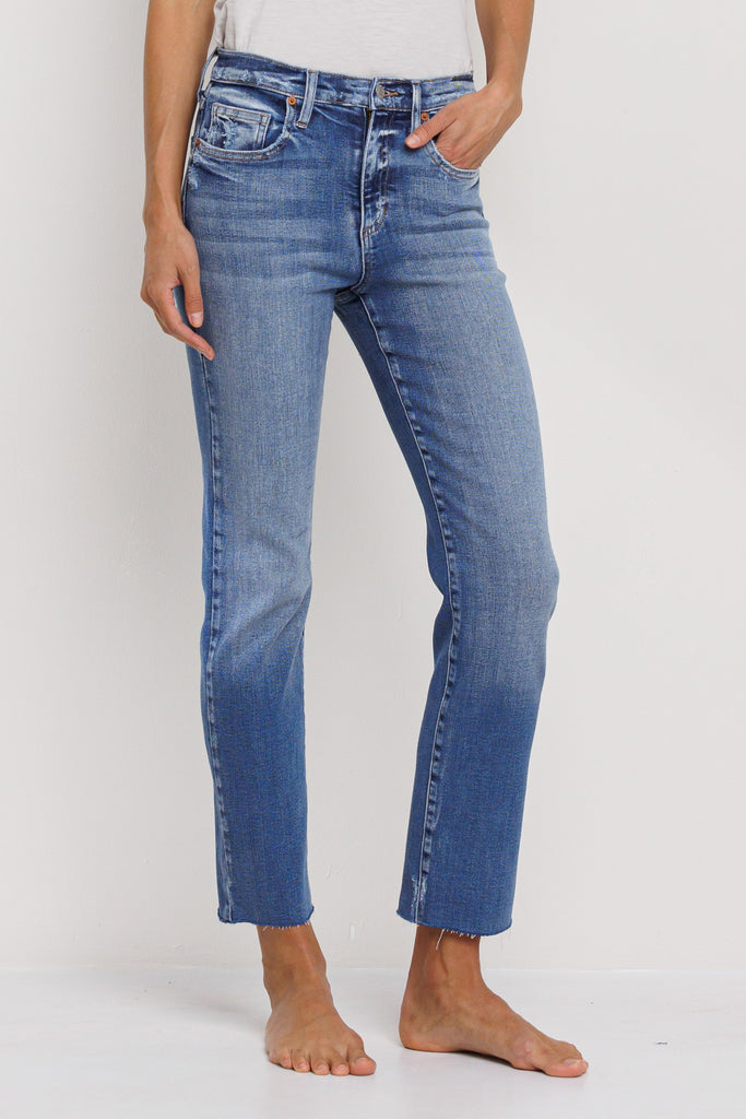 High Rise Slim Straight Jean Clothing Peacocks & Pearls   