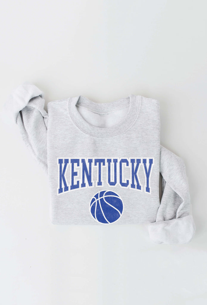 Kentucky Basketball Crewneck Clothing Peacocks & Pearls White Heather S 