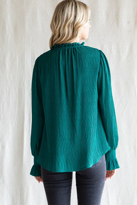 Pleated Perfection Blouse Clothing Peacocks & Pearls   