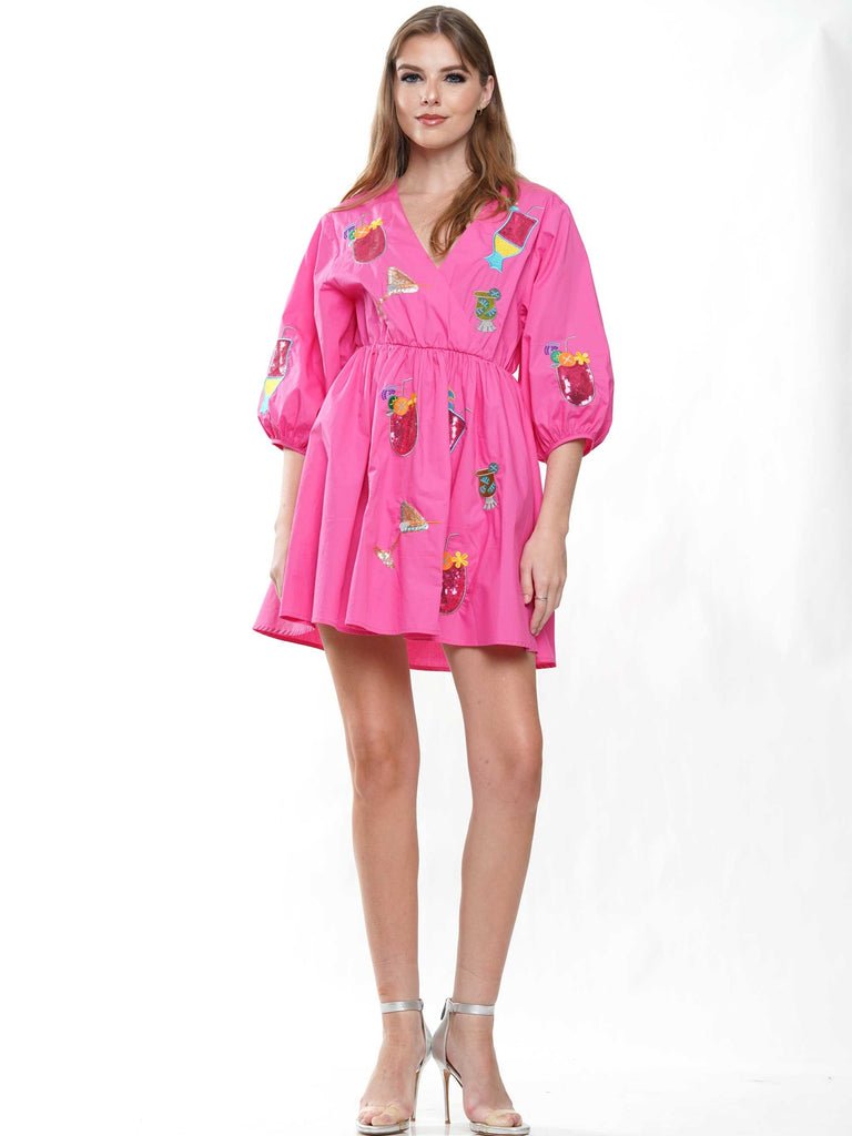 Paradise Punch Dress Clothing Peacocks & Pearls Pink S 
