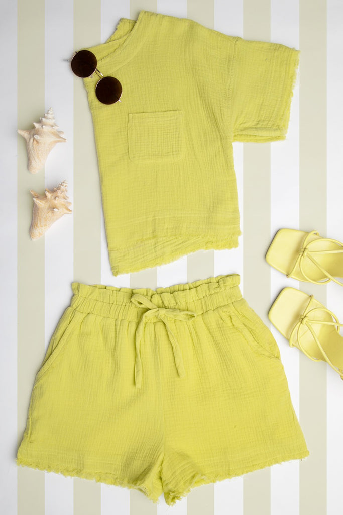Livin' In Lime Set Clothing Peacocks & Pearls   
