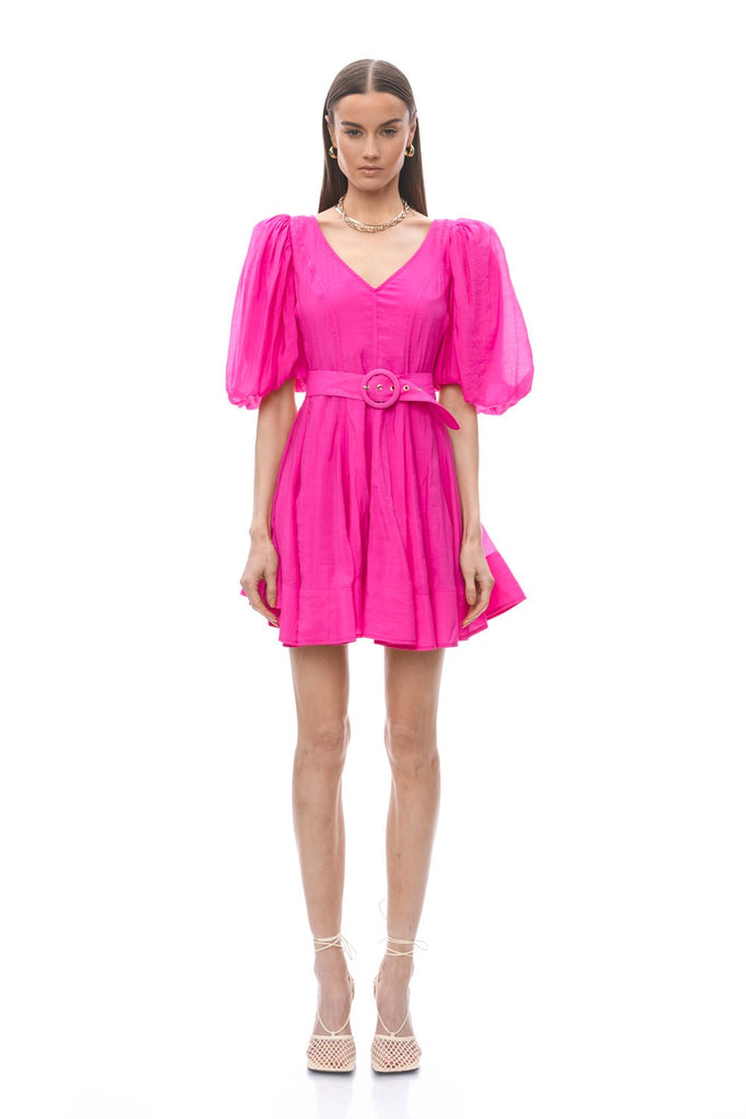 Milla Dress Clothing Peacocks & Pearls Fuchsia S 