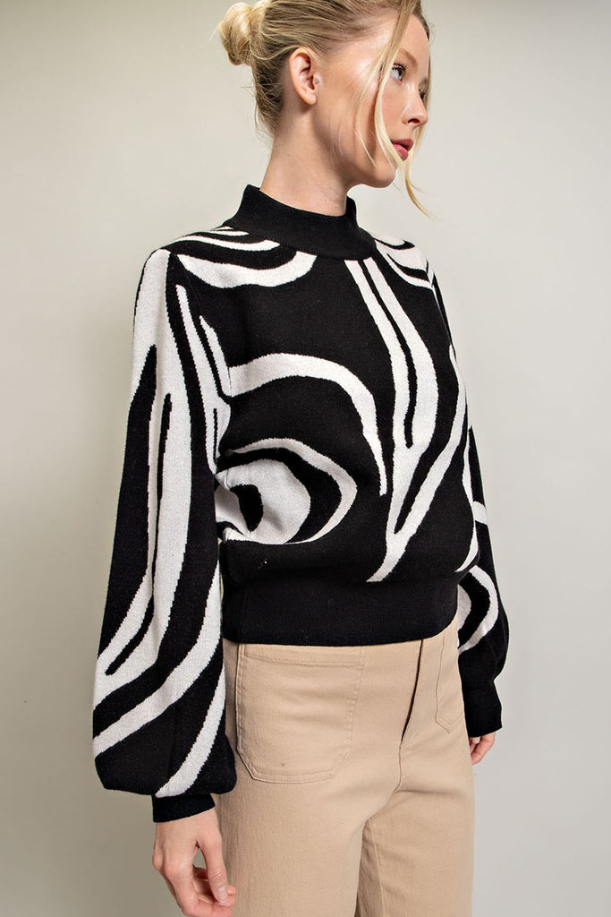 Swirl On Sweater Clothing Peacocks & Pearls   