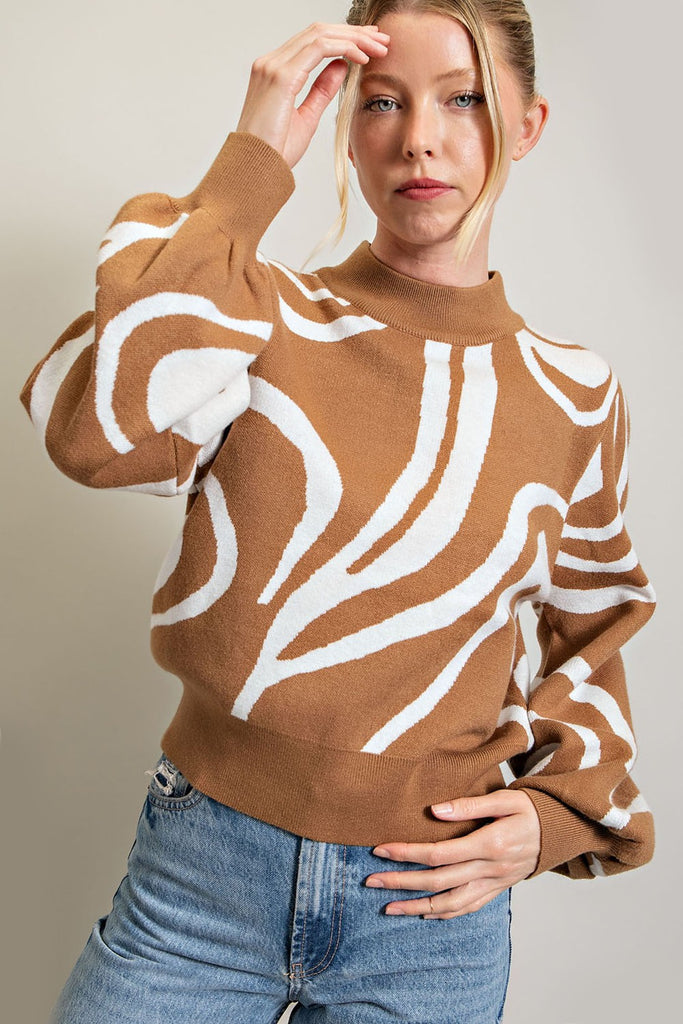 Swirl On Sweater Clothing Peacocks & Pearls   