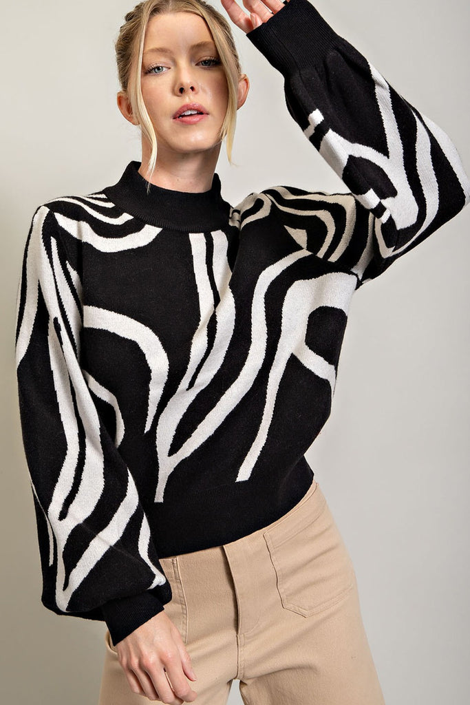 Swirl On Sweater Clothing Peacocks & Pearls   