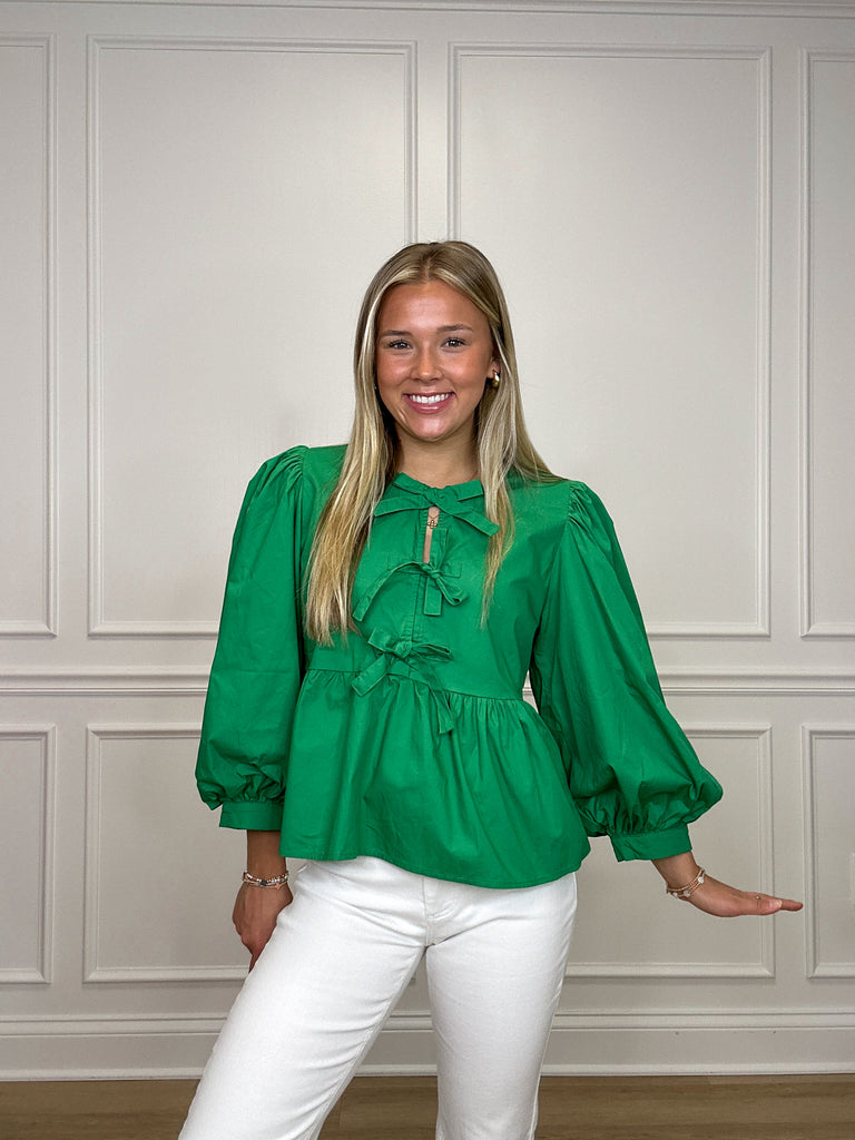 Pretty In Poplin Top Clothing Peacocks & Pearls