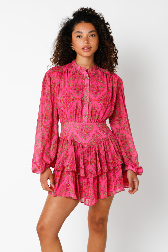 Gabrielle Mini Clothing Peacocks & Pearls Pink S 