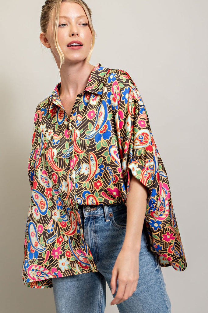 Spice It Up Blouse Clothing Peacocks & Pearls   