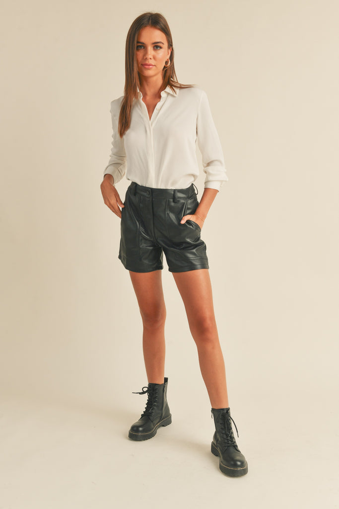 Faux The Record Shorts Sale Peacocks & Pearls