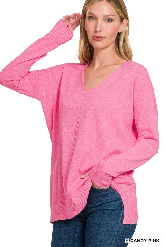 Endless Comfort Sweater Clothing Peacocks & Pearls Candy Pink S/M 