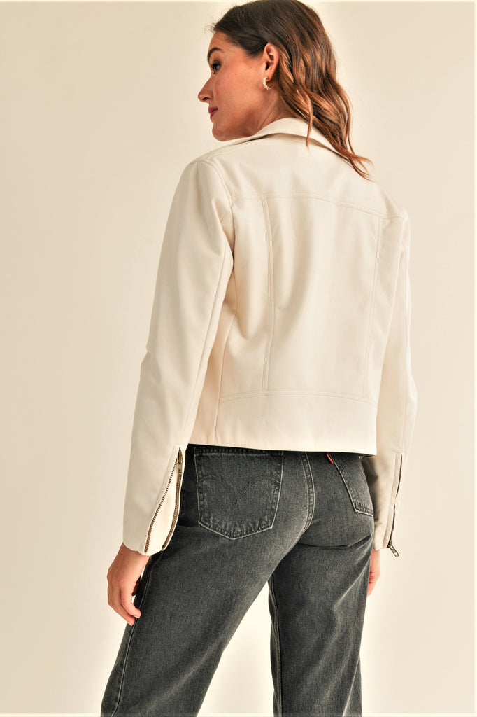 Lucy Biker Jacket Clothing Peacocks & Pearls   