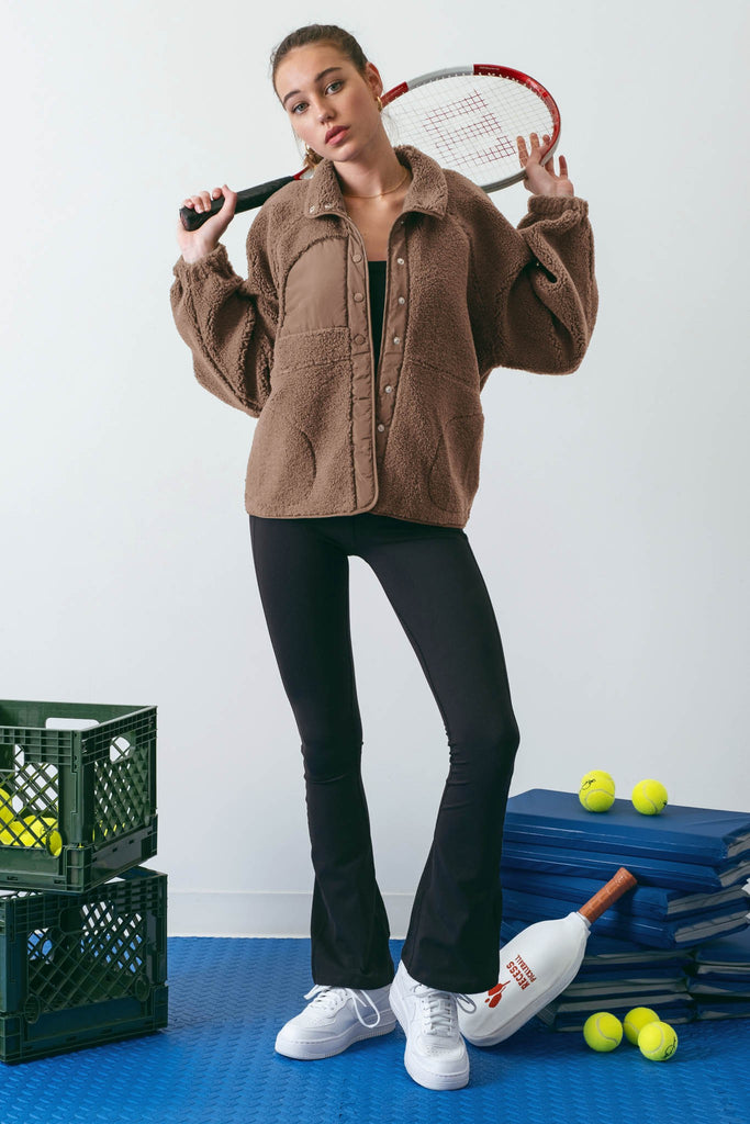 Stay Cozy Coat Clothing Peacocks & Pearls Mocha S 