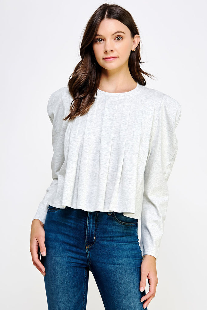 Pleated To Perfection Top Clothing Peacocks & Pearls   