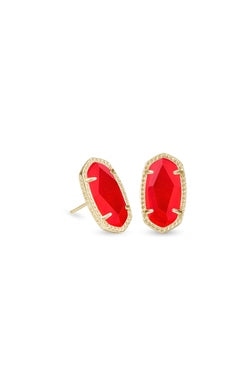 Ellie Stud Jewelry Kendra Scott Gold Red Illusion  