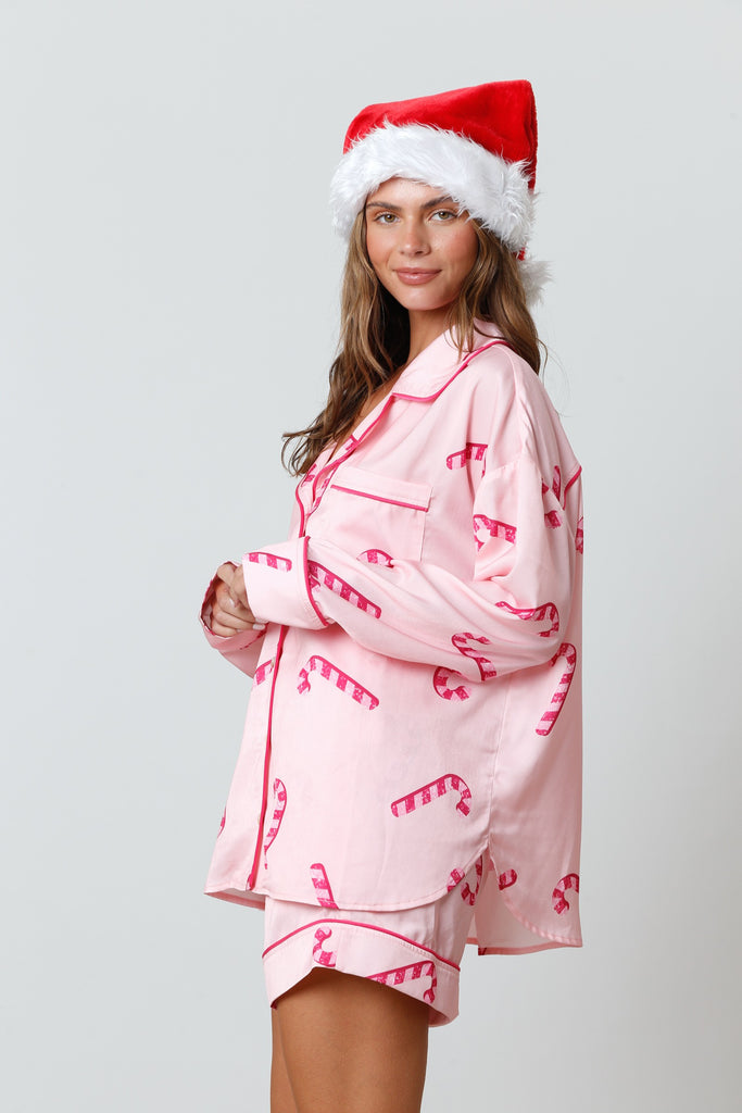 Candy Cane Pajamas Clothing Peacocks & Pearls   