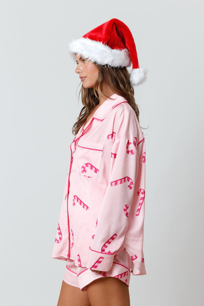 Candy Cane Pajamas Clothing Peacocks & Pearls   