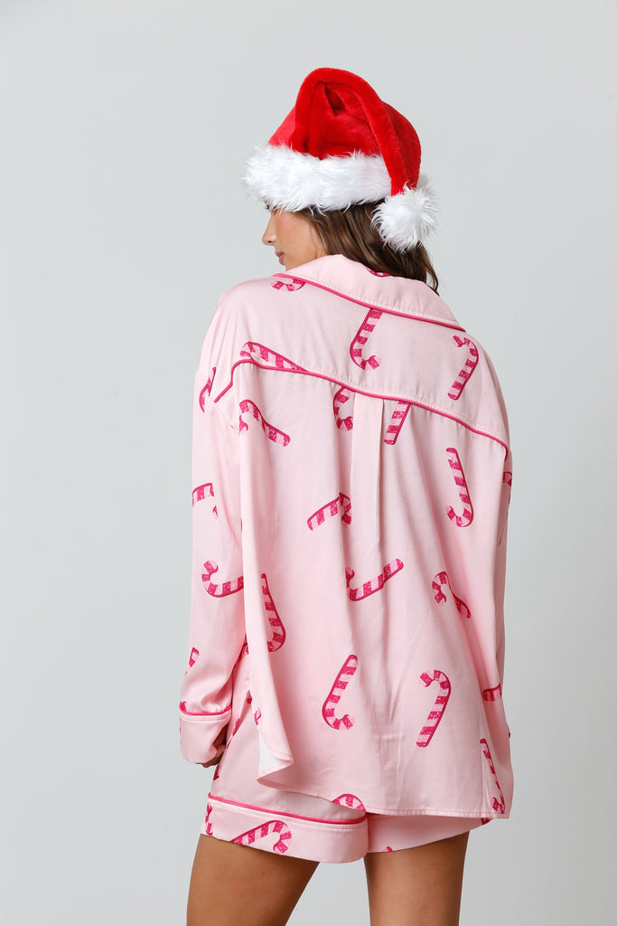 Candy Cane Pajamas Clothing Peacocks & Pearls   