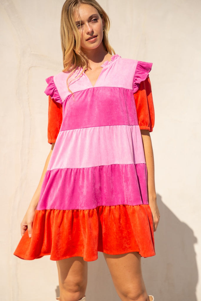 Show-Stopping Suede Dress Clothing Peacocks & Pearls   
